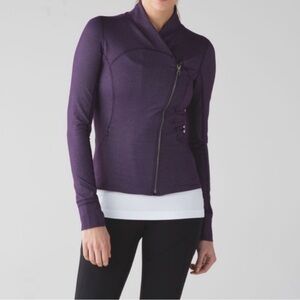 lululemon athletica Purple Precision Asymmetrical Zip Jacket